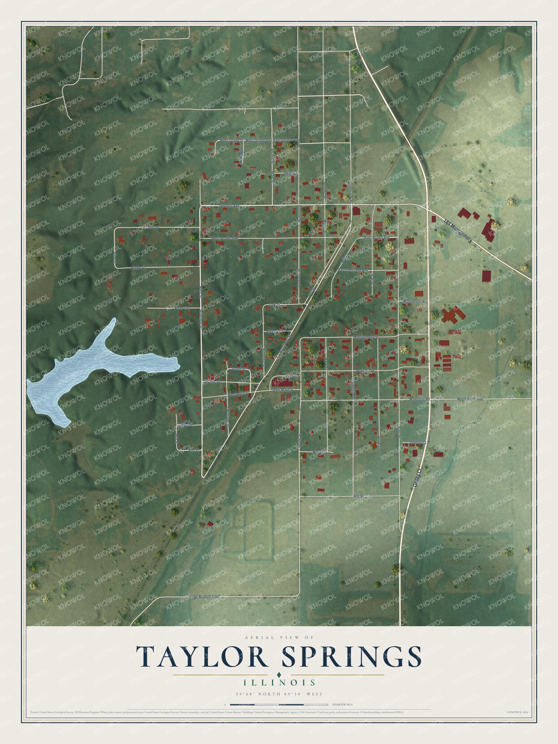 Watermarked full-map preview of Taylor Springs, Illinois