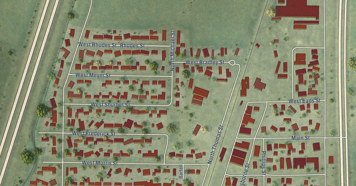 Map of Thomasboro, Illinois in 2026