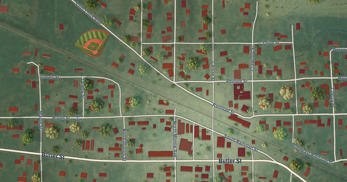 Map of Tilden, Illinois in 2026