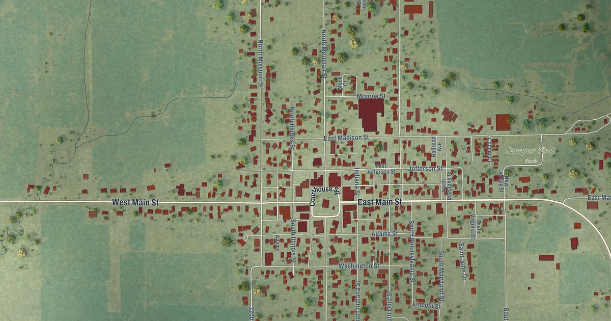 Map of Toledo, Illinois in 2026