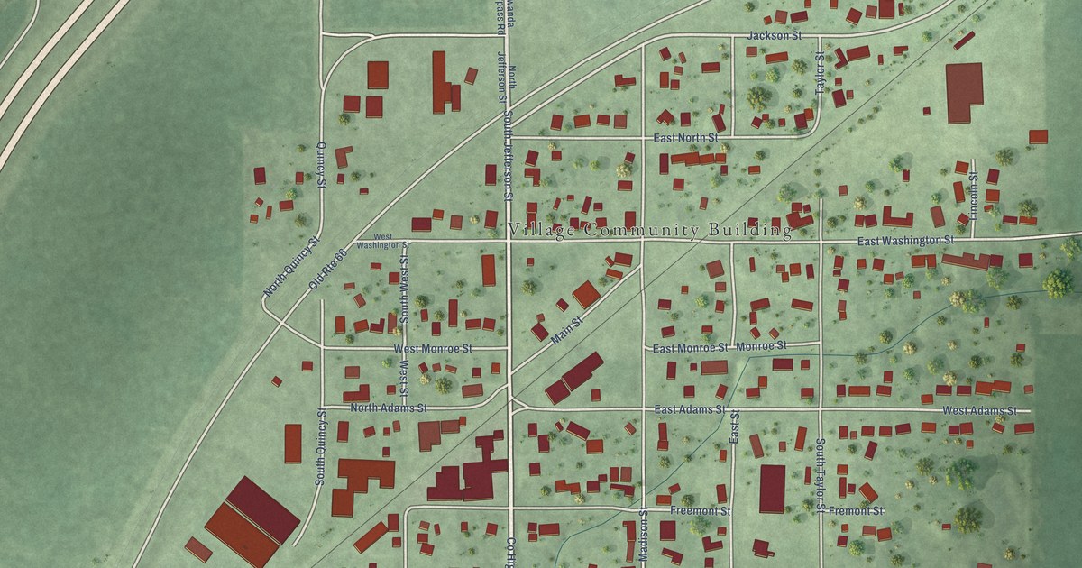 Map of Towanda, Illinois in 2026