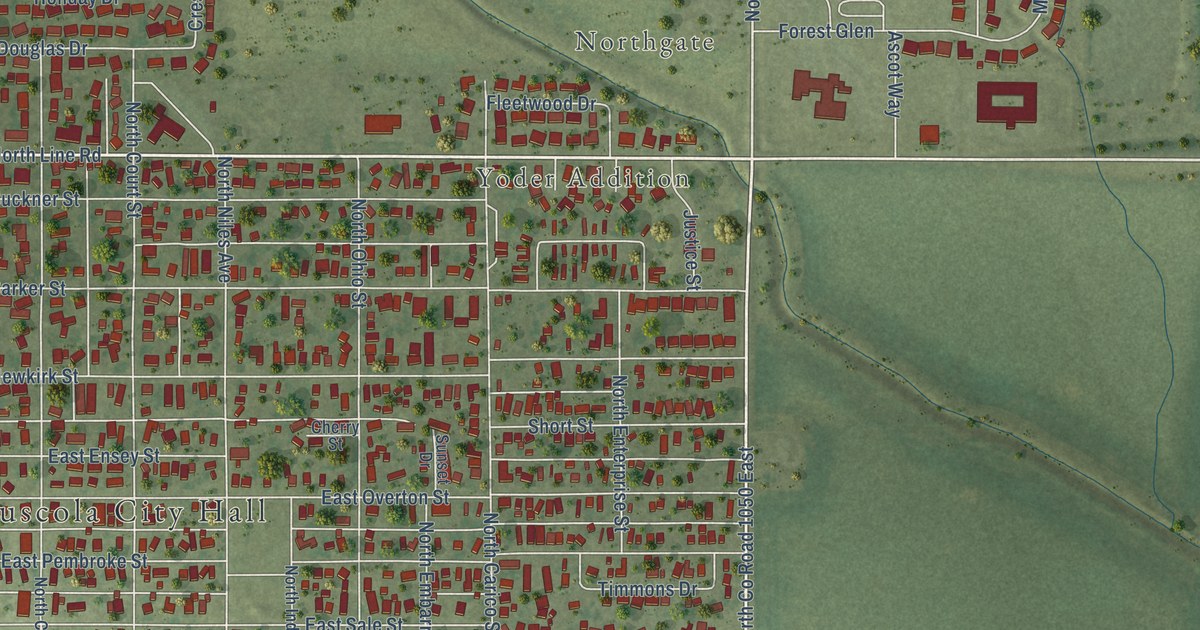 Map of Tuscola, Illinois in 2026