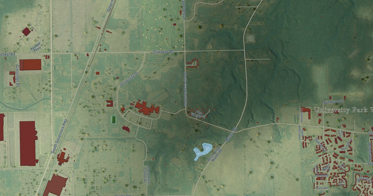 Map of University Park, Illinois in 2026