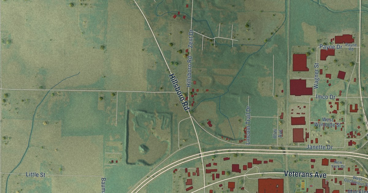 Map of Vandalia, Illinois in 2026
