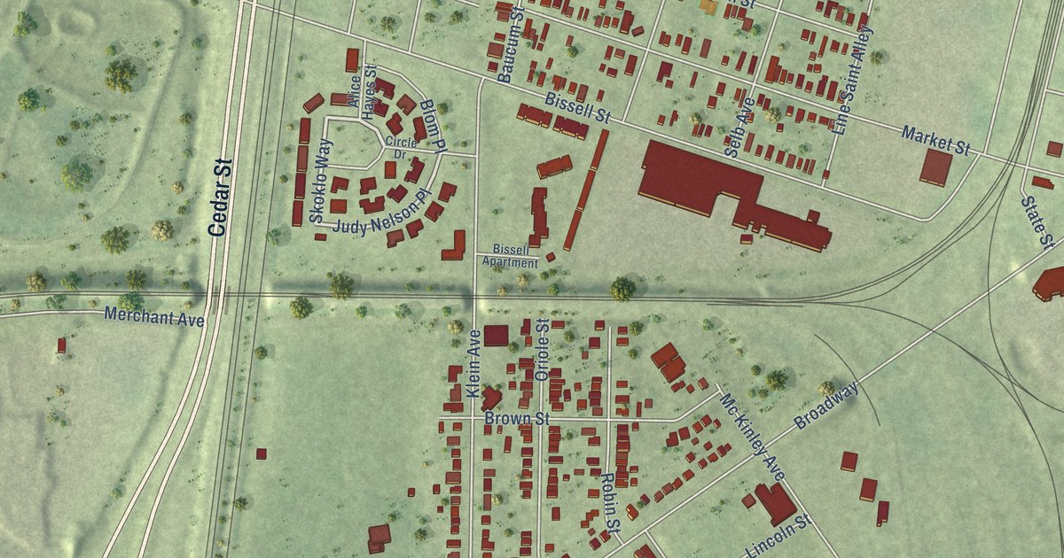 Map of Venice, Illinois in 2026