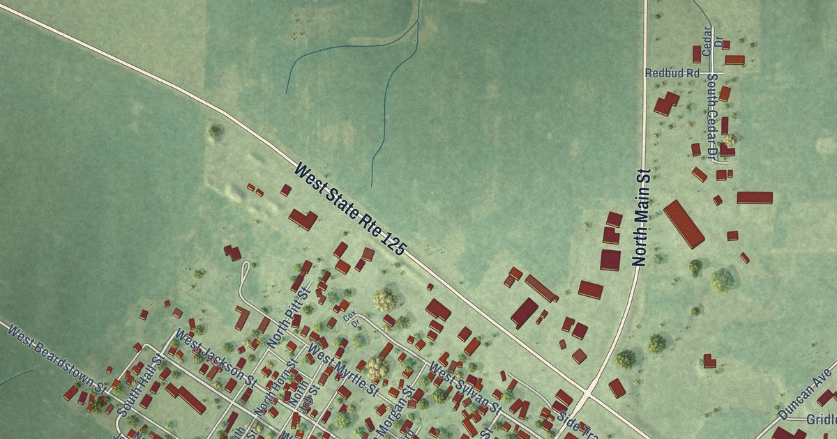 Map of Virginia, Illinois in 2026