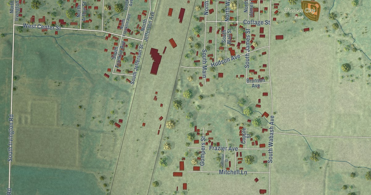 Map of Wamac, Illinois in 2026