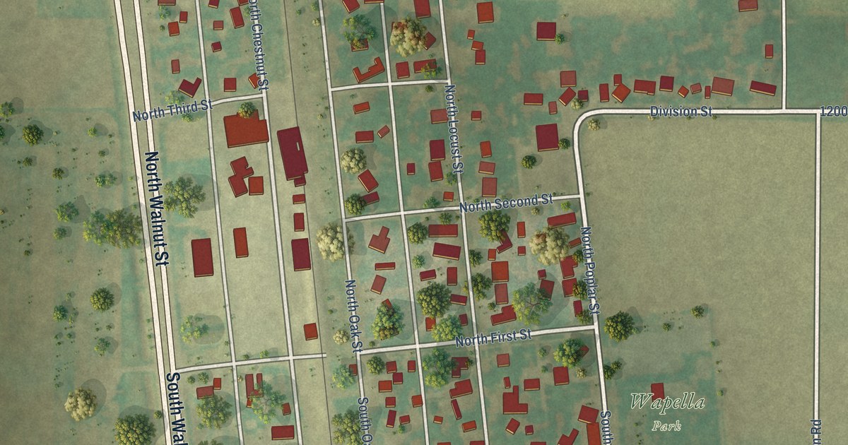 Map of Wapella, Illinois in 2026