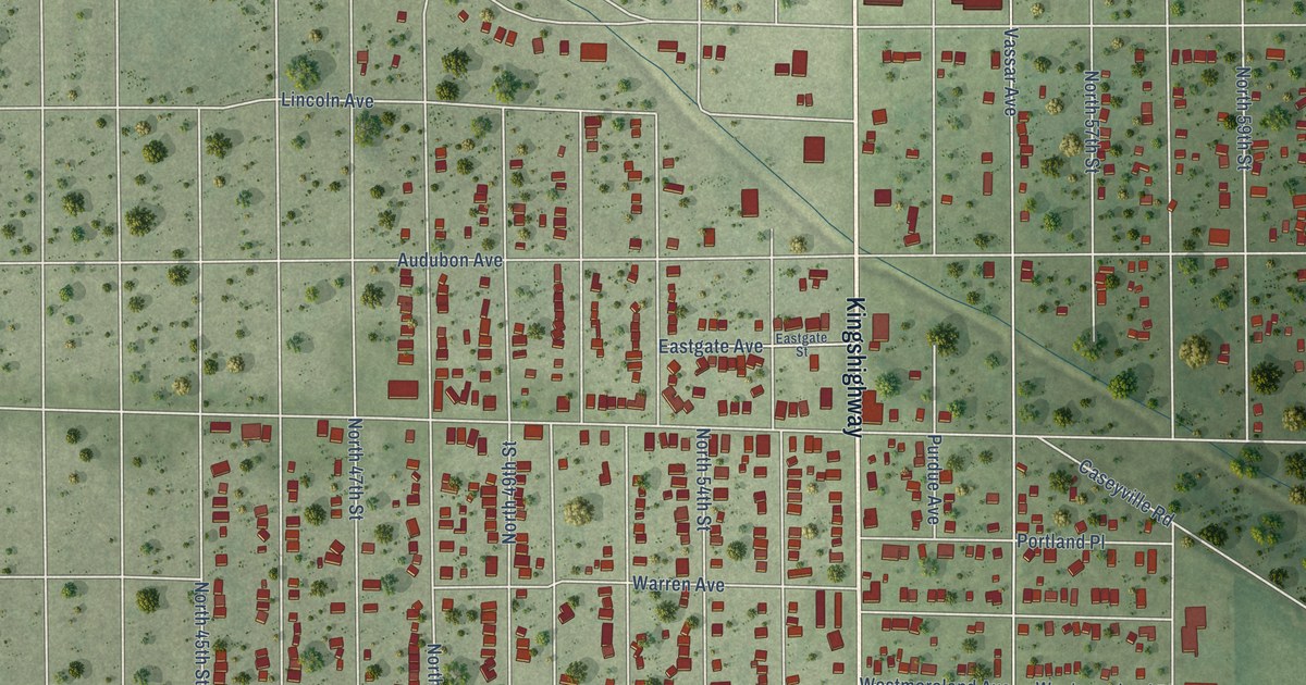 Map of Washington Park, Illinois in 2026