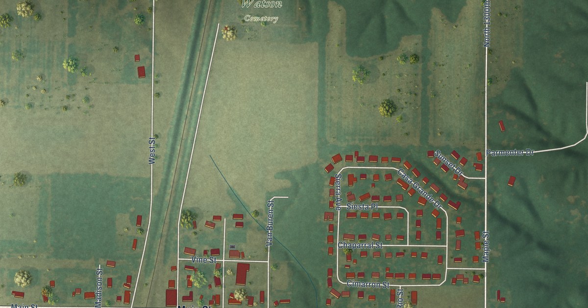 Map of Watson, Illinois in 2026