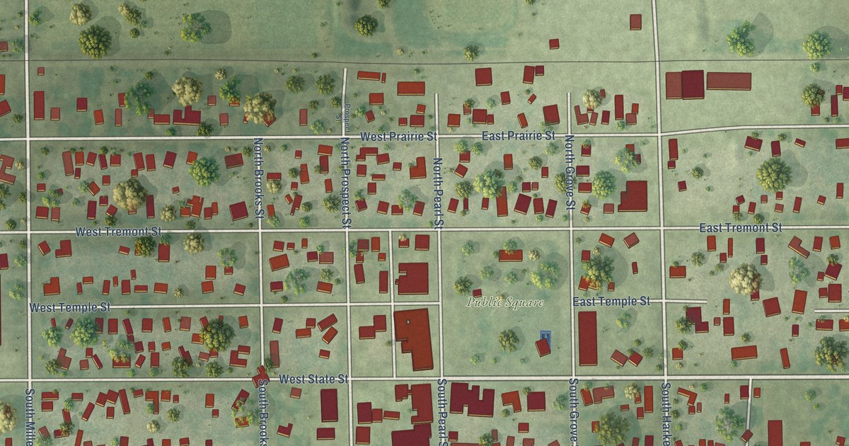 Map of Waverly, Illinois in 2026