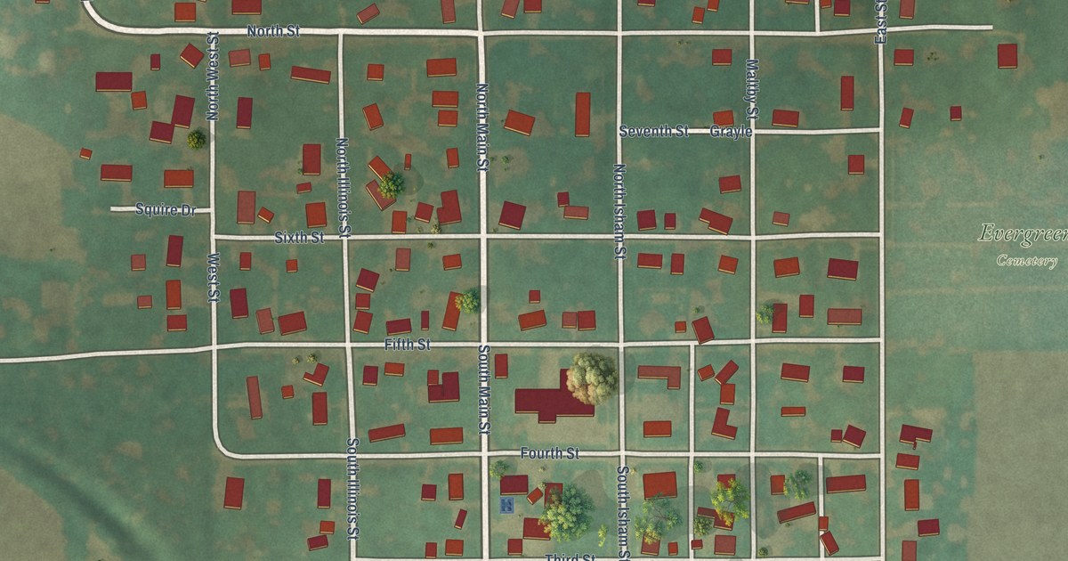 Map of Waynesville, Illinois in 2026