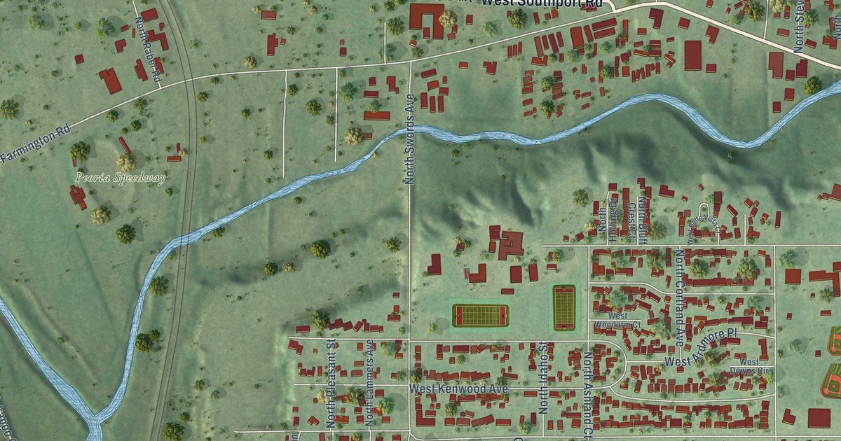 Map of West Peoria, Illinois in 2026
