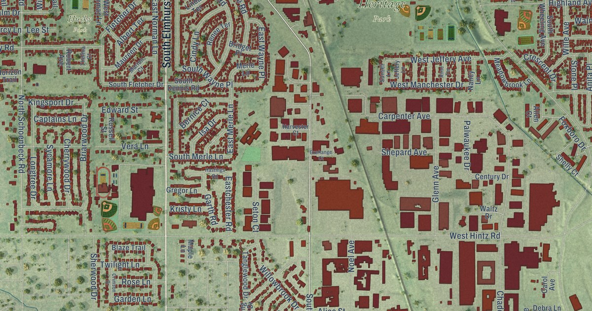 Map of Wheeling, Illinois in 2026