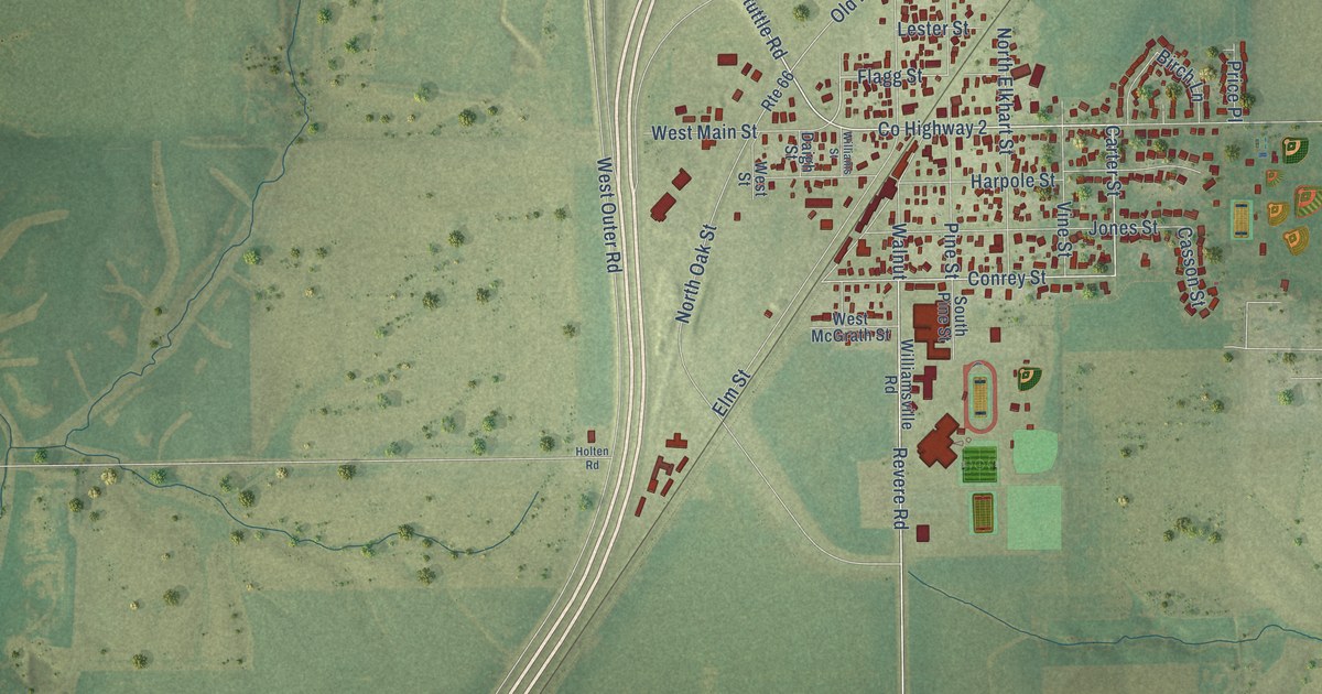 Map of Williamsville, Illinois in 2026