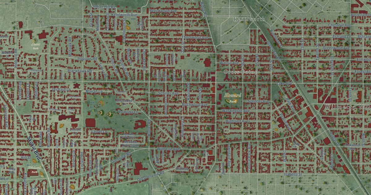 Map of Wilmette, Illinois in 2026