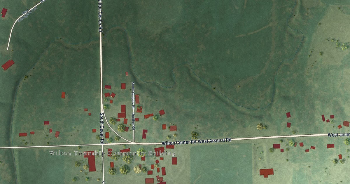 Map of Wilton Center, Illinois in 2026