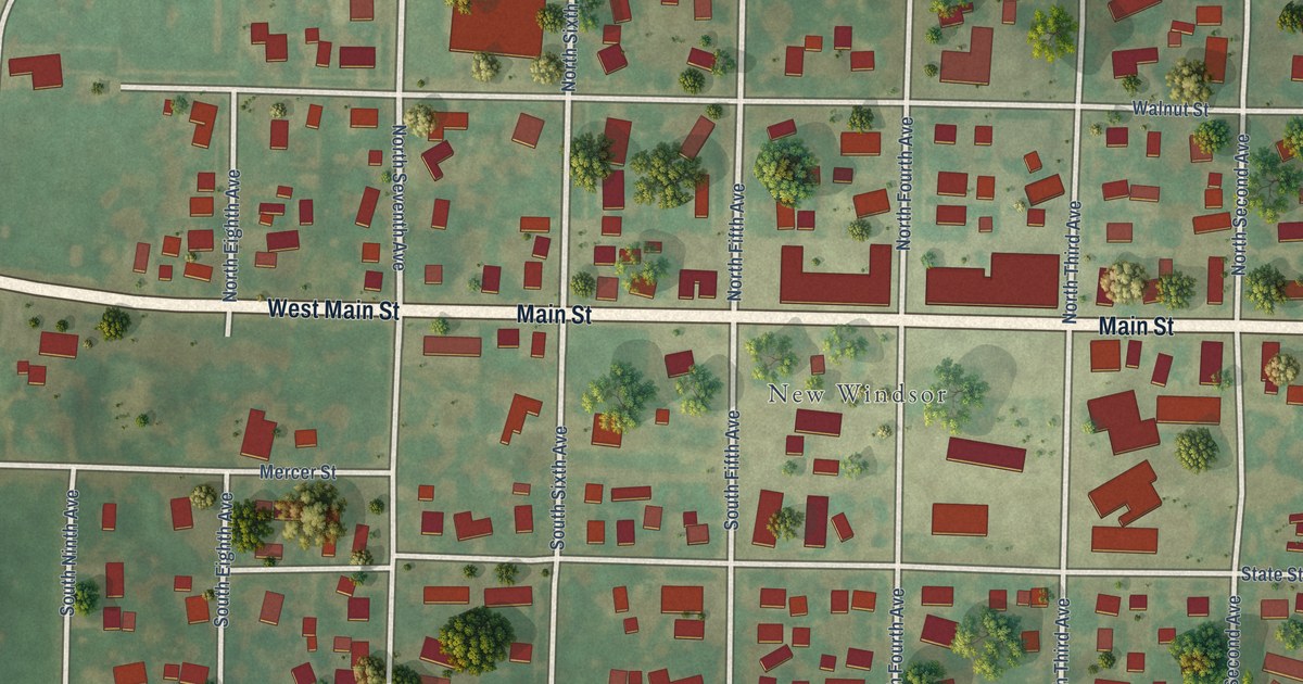 Map of Windsor, Mercer County, Illinois in 2026