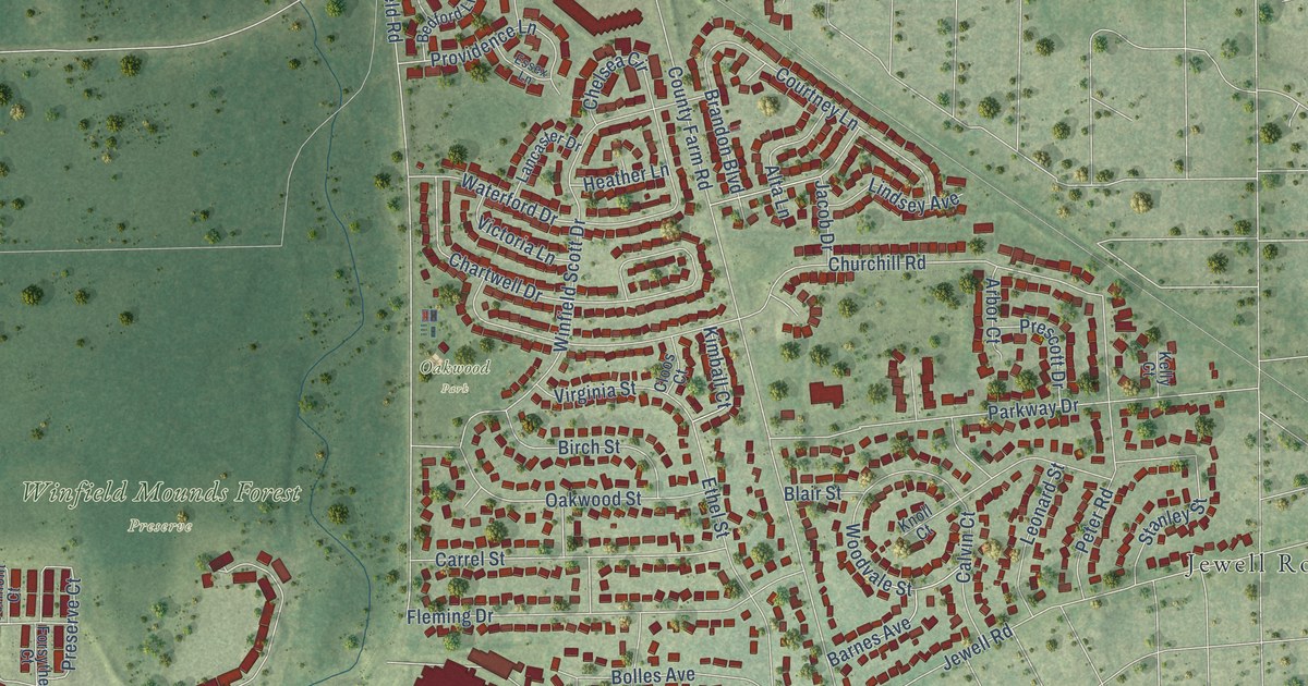 Map of Winfield, Illinois in 2026