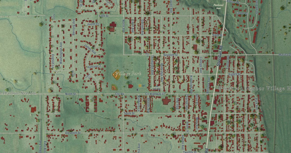 Map of Winthrop Harbor, Illinois in 2026