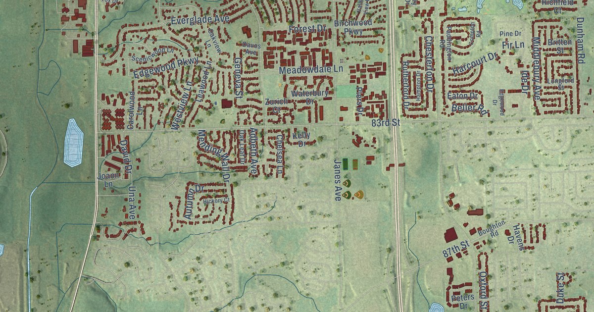 Map of Woodridge, Illinois in 2026