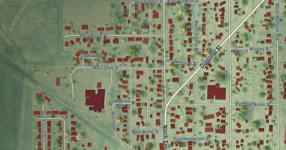 Map of Wyoming, Illinois in 2026