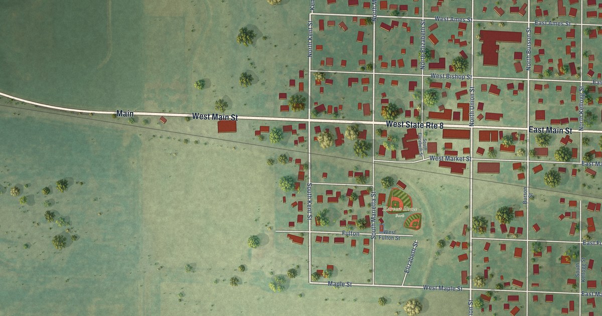 Map of Yates City, Illinois in 2026