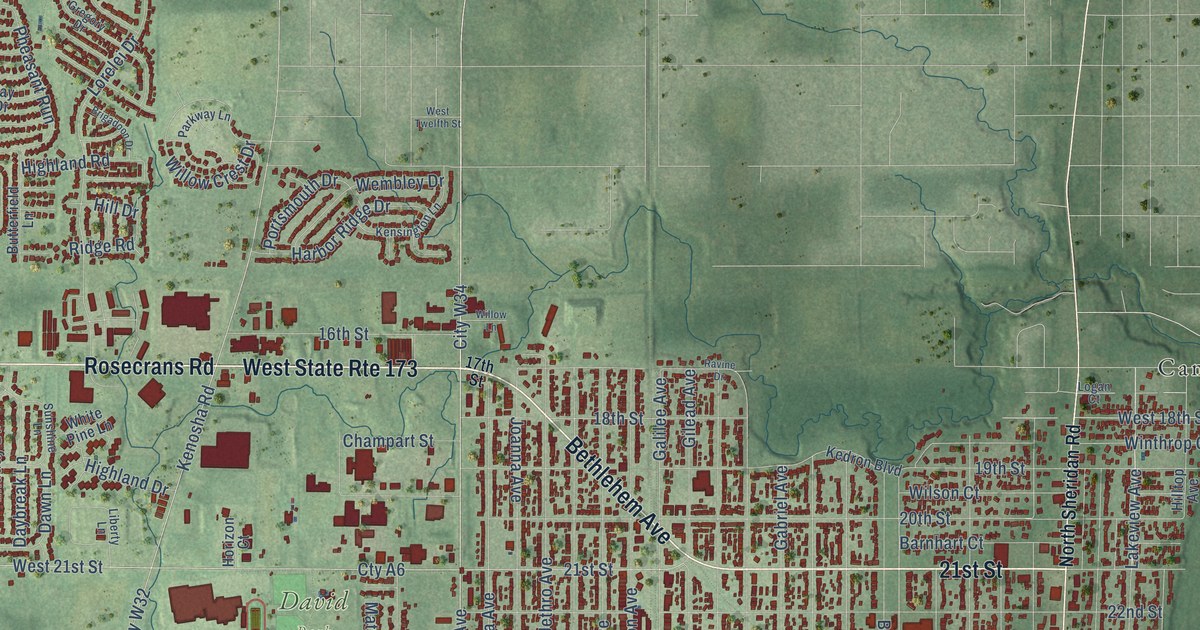 Map of Zion, Illinois in 2026