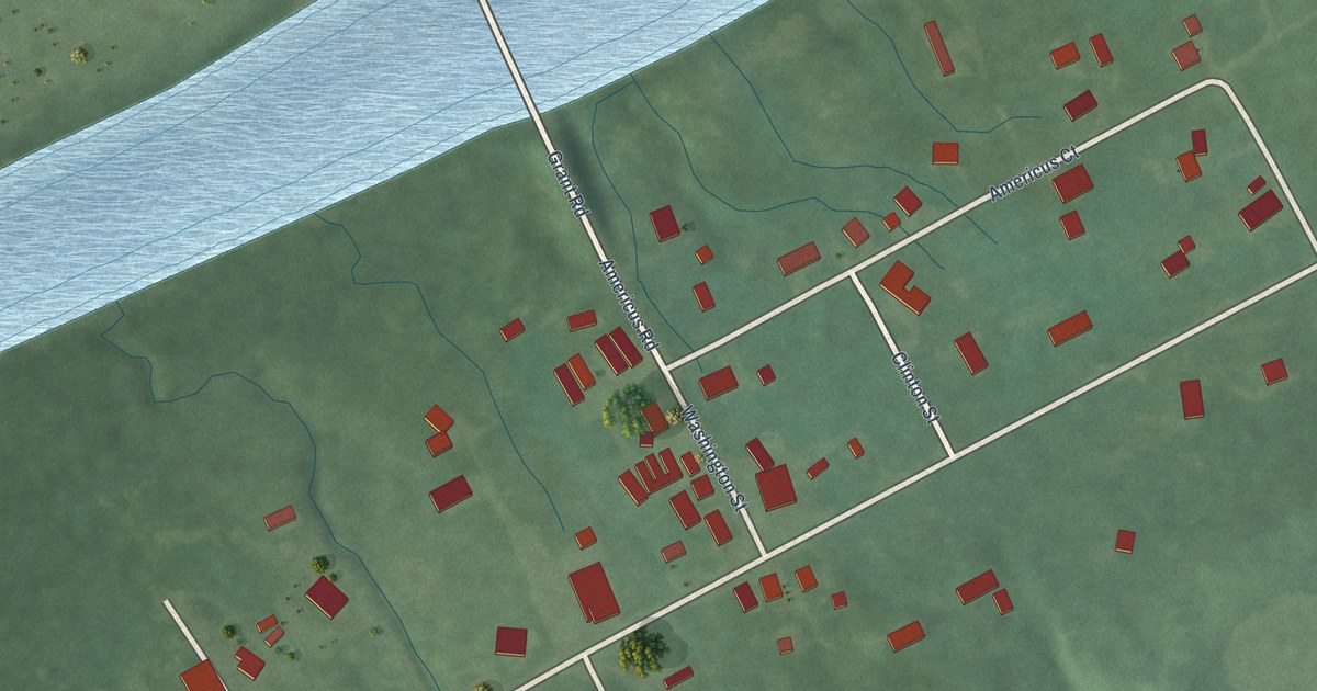 Map of Americus, Indiana in 2026