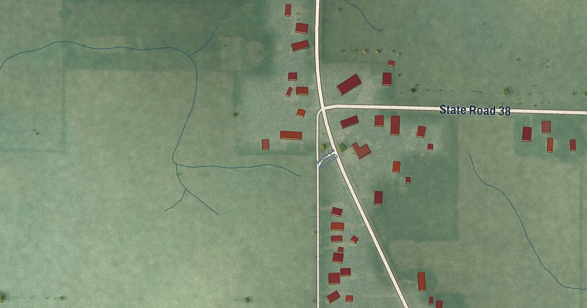 Map of Antioch, Indiana in 2026