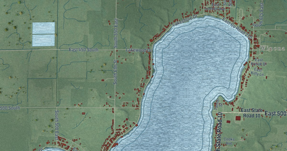 Map of Bass Lake, Indiana in 2026