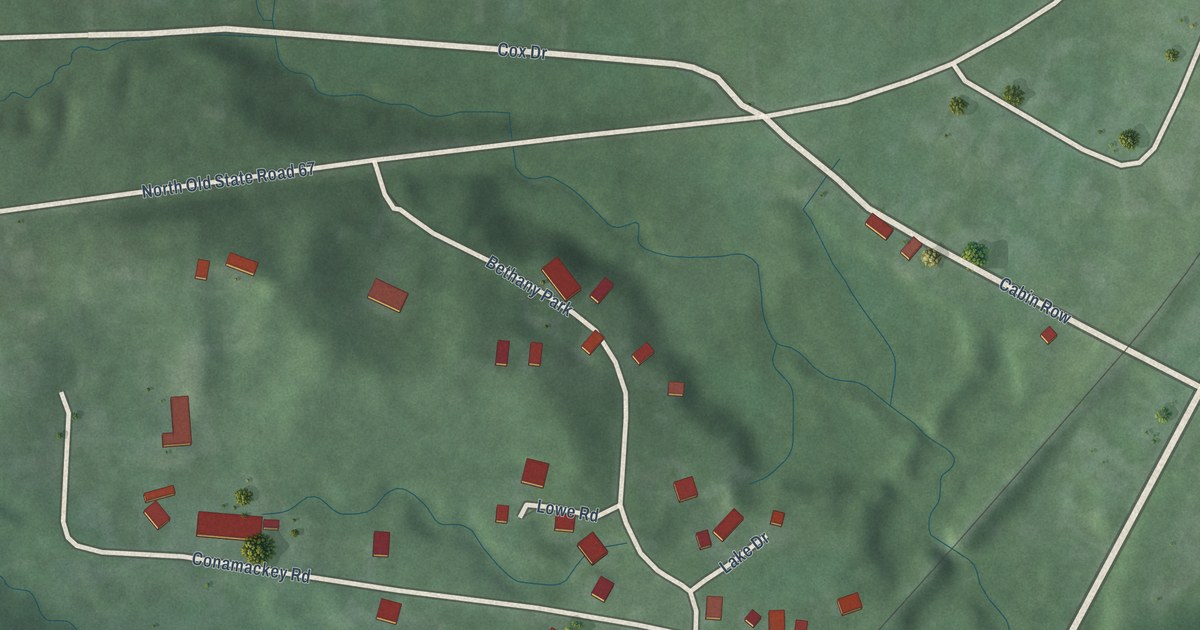 Map of Bethany, Indiana in 2026