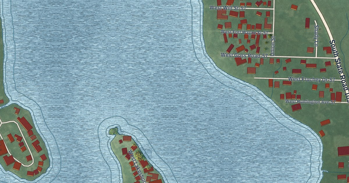 Map of Big Lake, Indiana in 2026