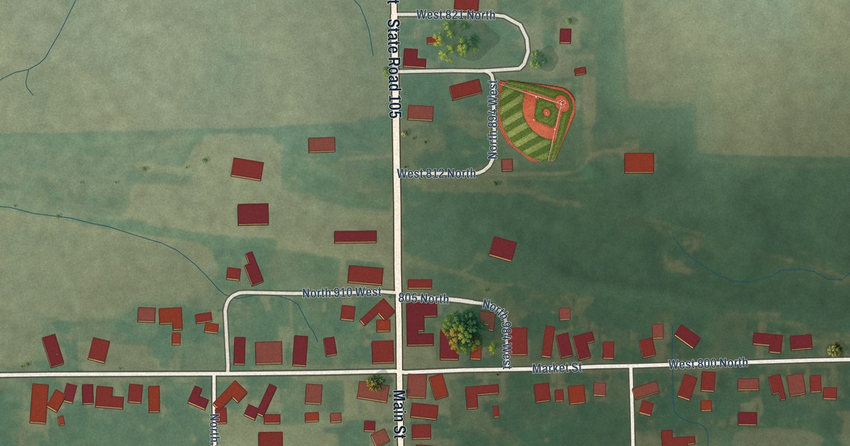 Map of Bippus, Indiana in 2026
