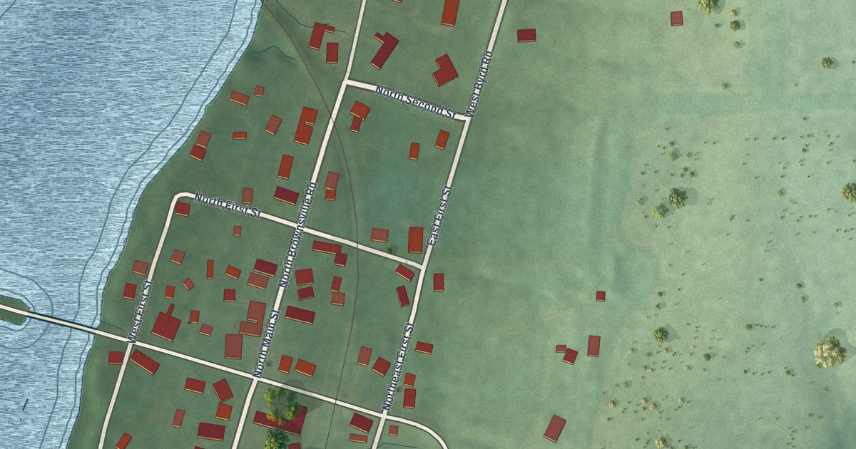 Map of Brownsville, Indiana in 2026