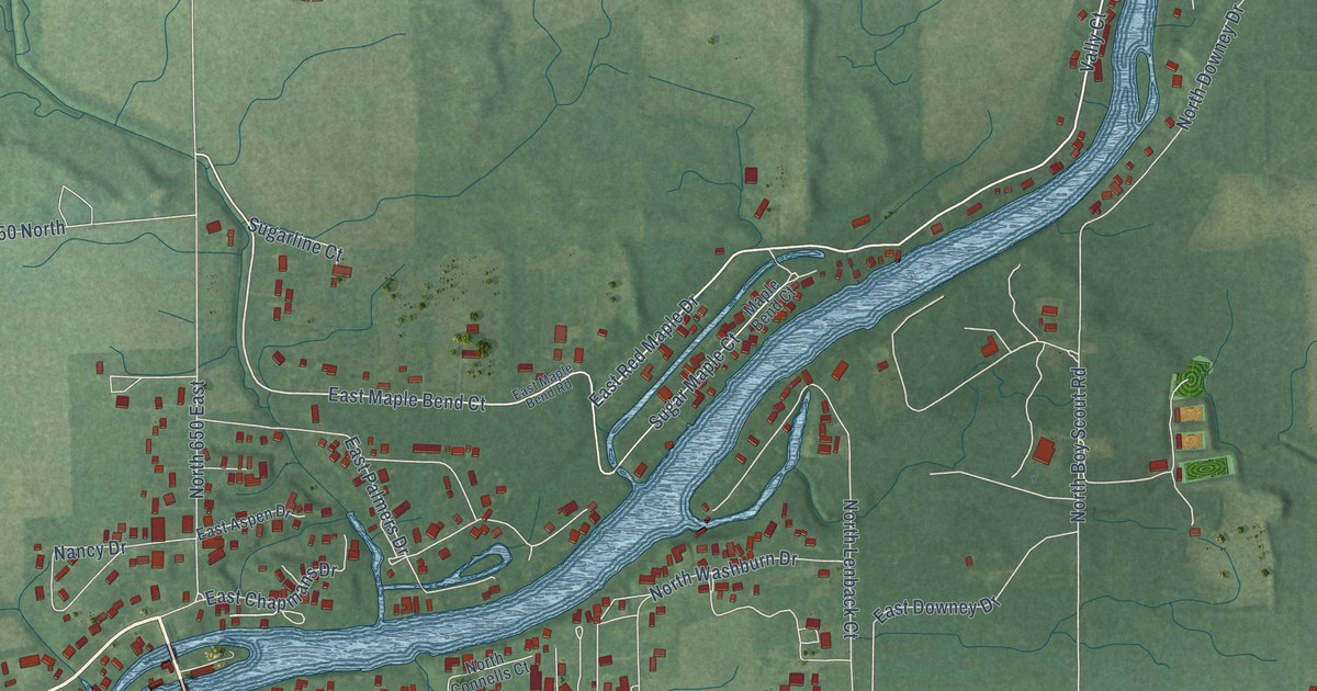 Map of Buffalo, Indiana in 2026