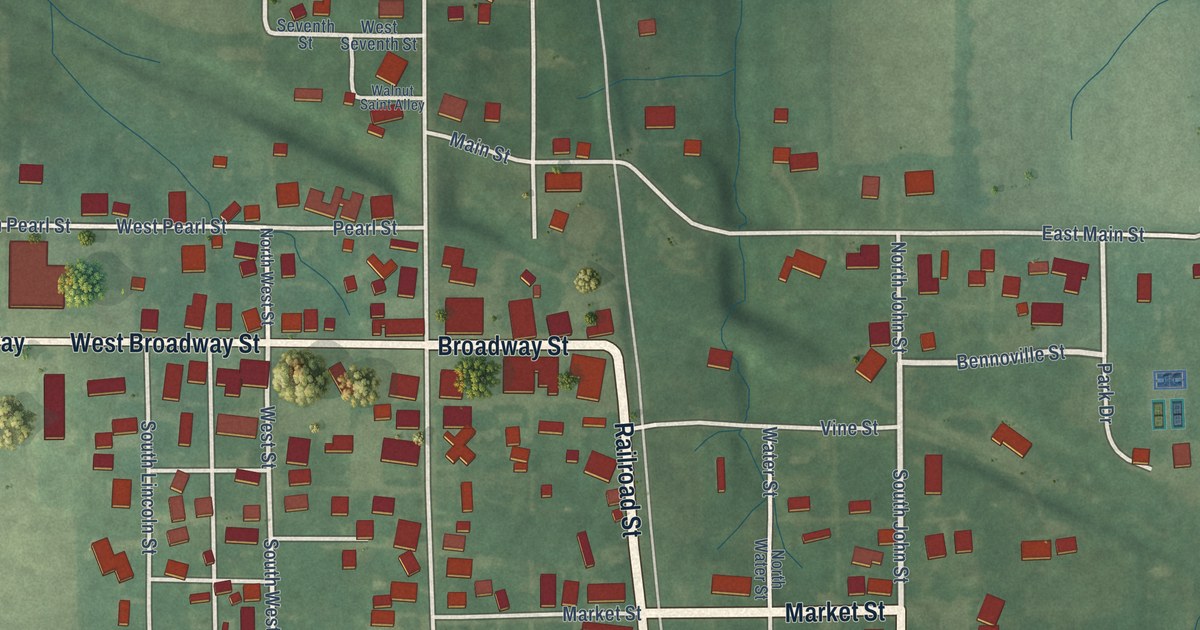 Map of Bunker Hill, Indiana in 2026