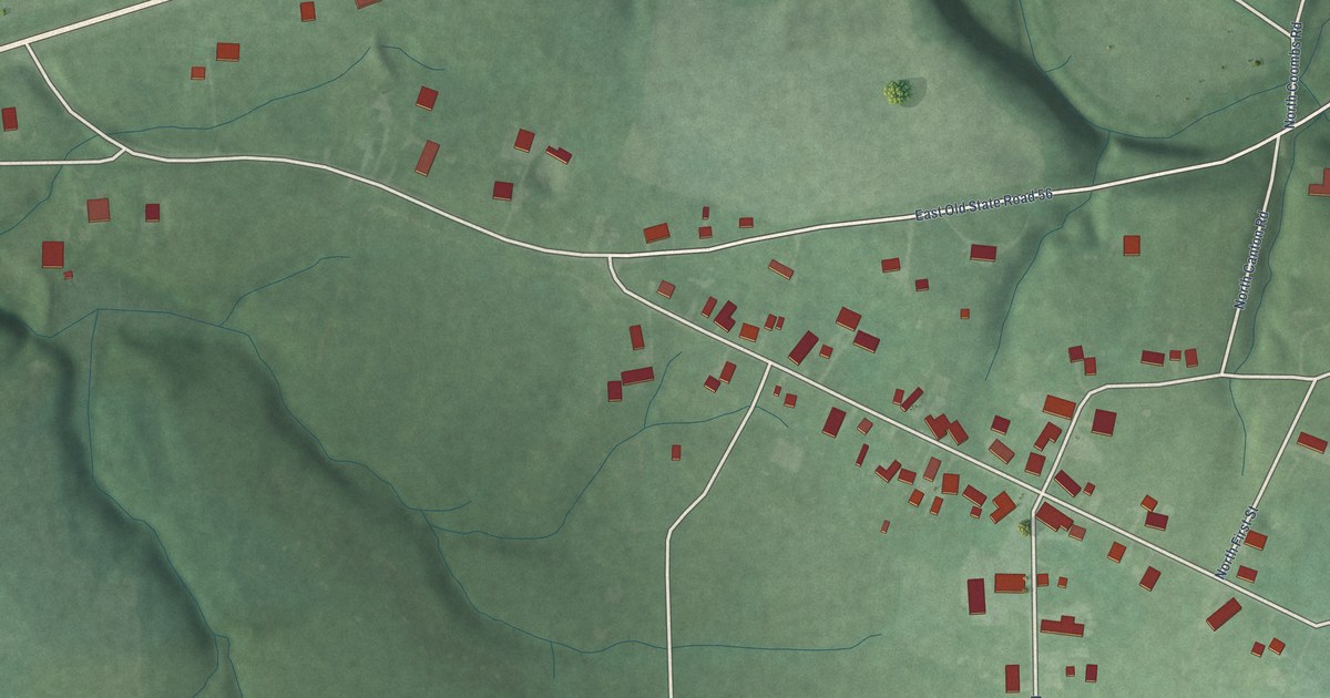 Map of Canton, Indiana in 2026