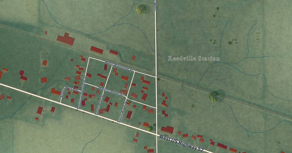 Map of Carrollton, Indiana in 2026