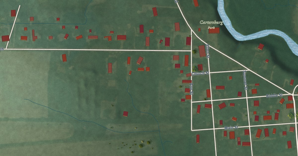 Map of Cartersburg, Indiana in 2026