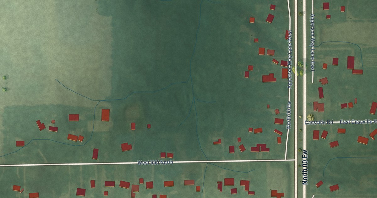 Map of Cassville, Indiana in 2026