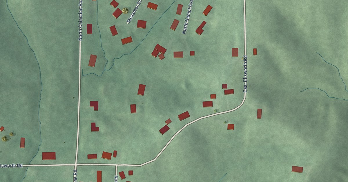 Map of Celestine, Indiana in 2026