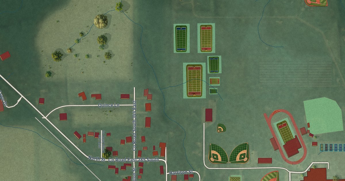 Map of Center, Indiana in 2026