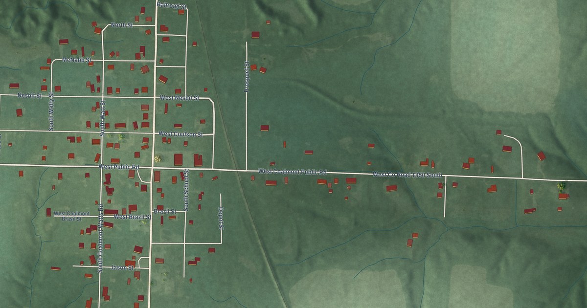 Map of Coalmont, Indiana in 2026