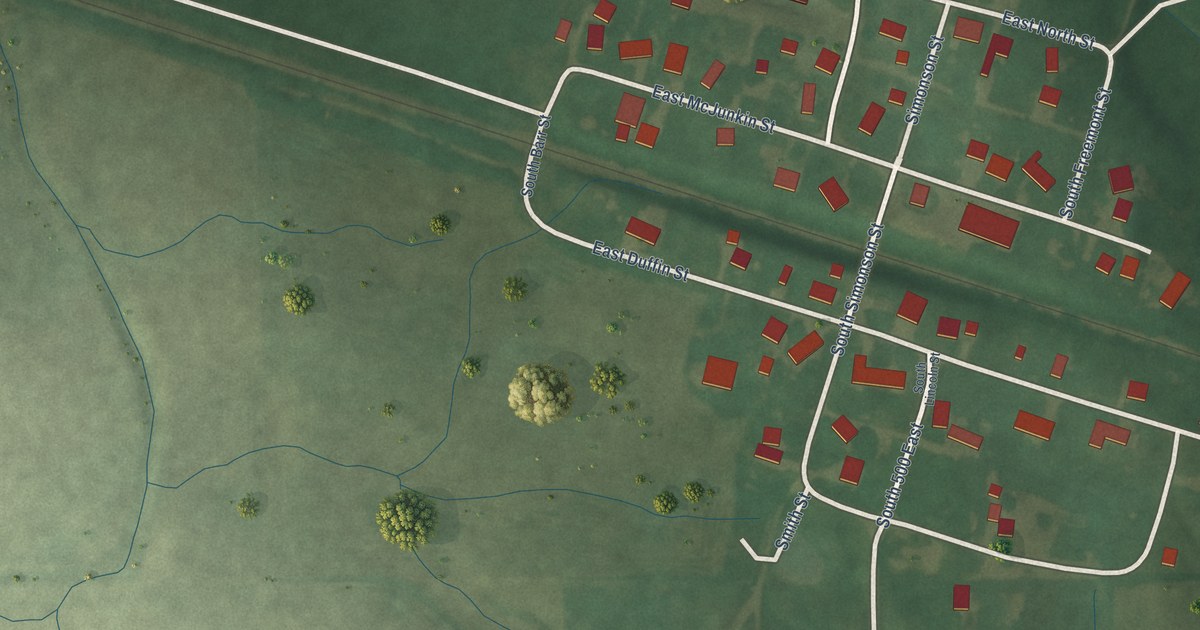 Map of Coesse, Indiana in 2026