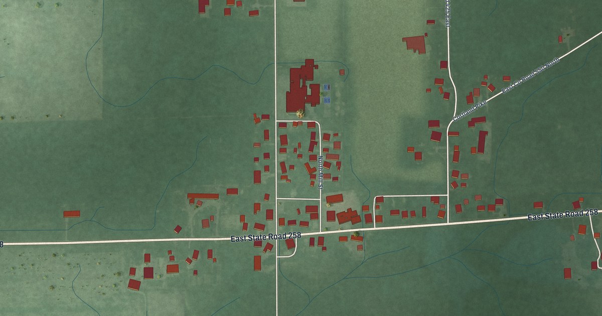 Map of Cortland, Indiana in 2026