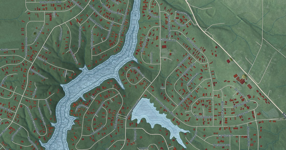 Map of Country Squire Lakes, Indiana in 2026
