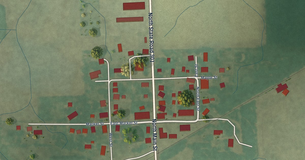 Map of Craigville, Indiana in 2026