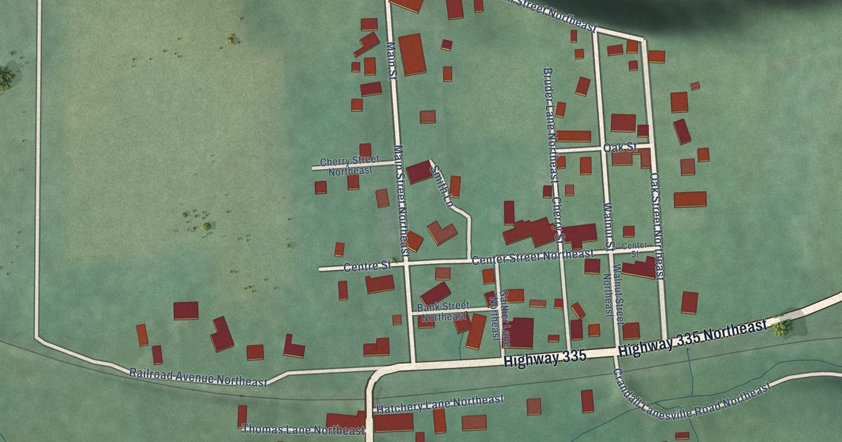 Map of Crandall, Indiana in 2026