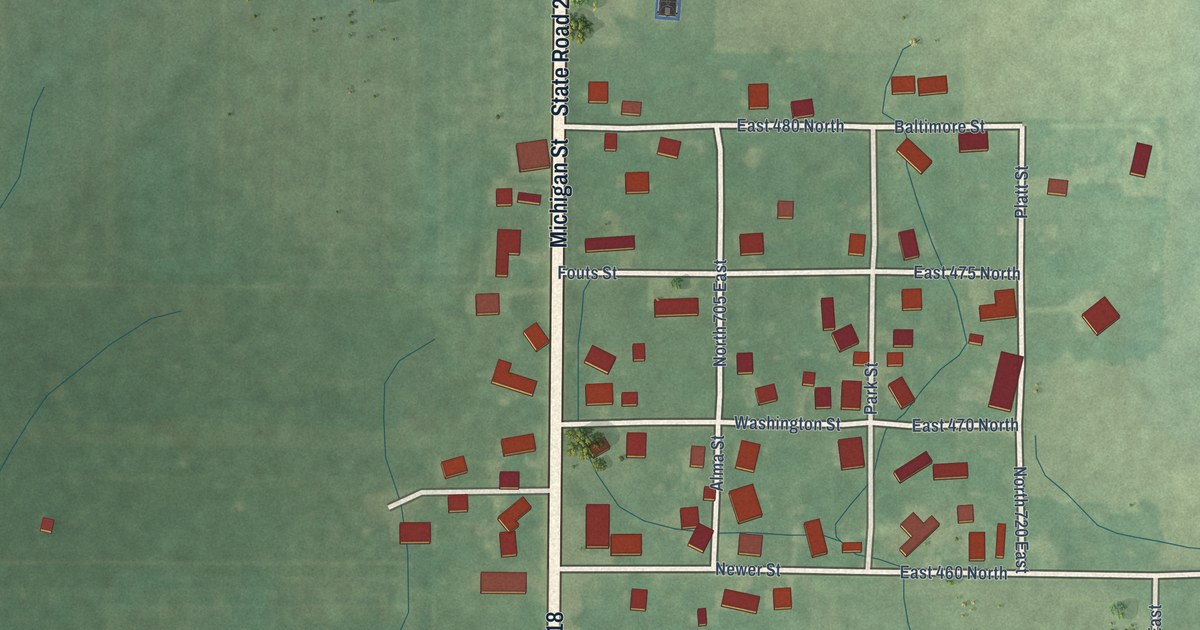 Map of Deer Creek, Indiana in 2026